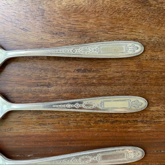 Antique 1921 Oneida Community Plate Grosvenor Teaspoons Set of 5 No Monogram - Picture 3 of 9